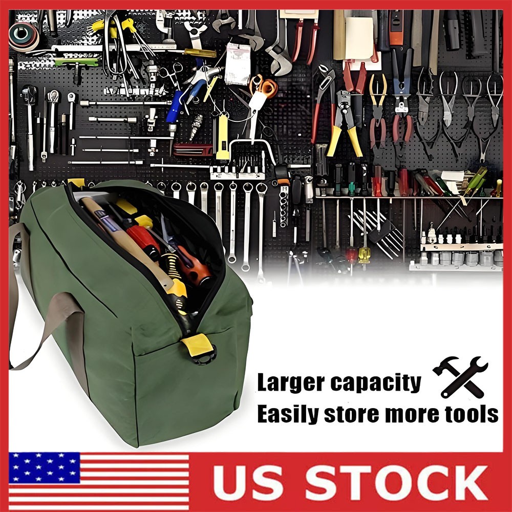 Waterproof 16 Inch Tool Bag – Large Capacity Canvas Tote for Hand Tools