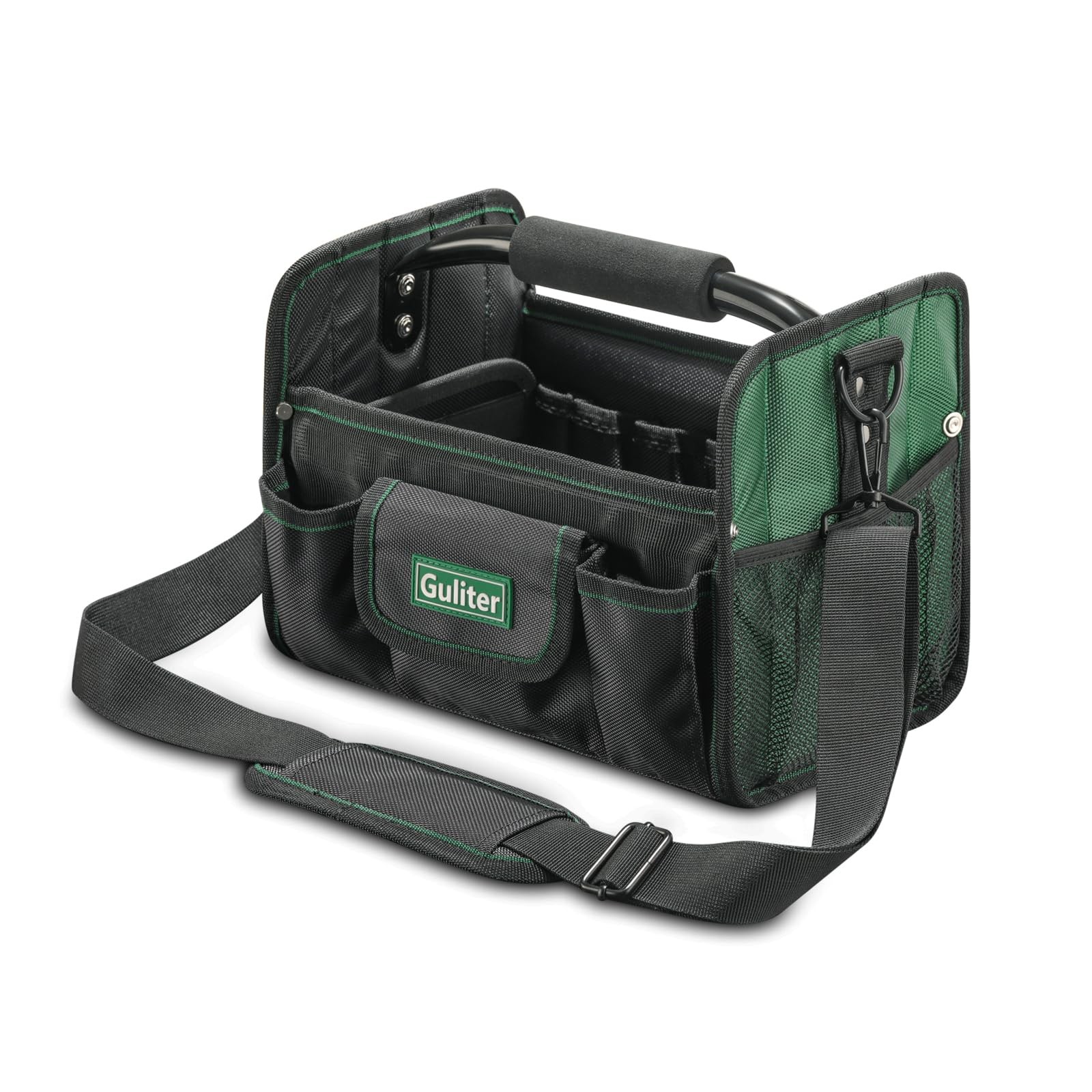 11 Inch Small Tool Bag Open Top Tote Stainless Handle 21 Pockets Electrician