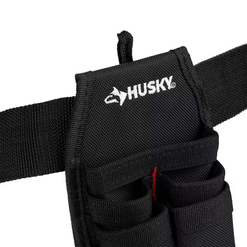 2 In. Quick Release Work Tool Belt with 5.5 In. 4-Barrel Tool Belt Pouch