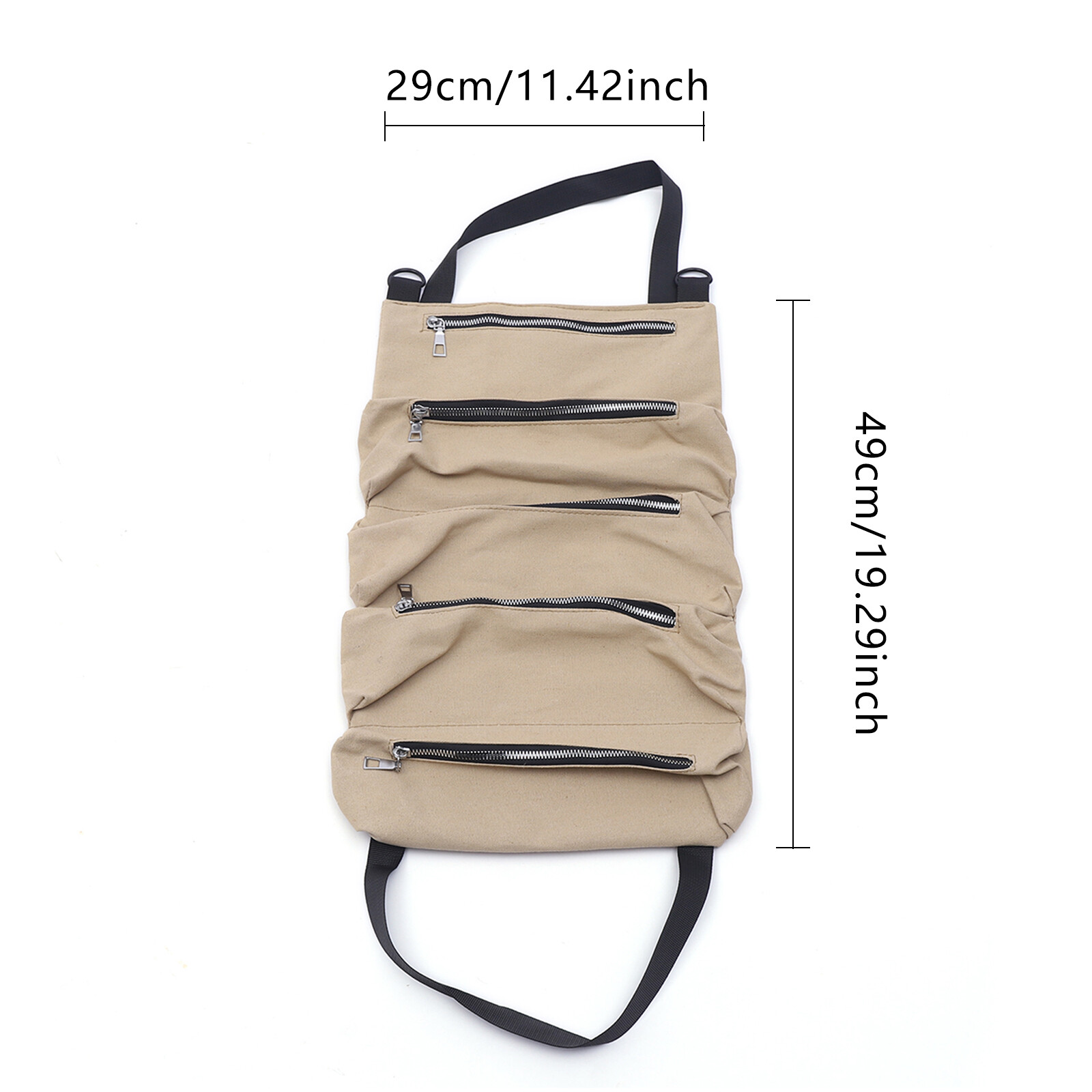 Multi-Purpose Roll Up Tool Bag – Durable Canvas Organizer with Pockets