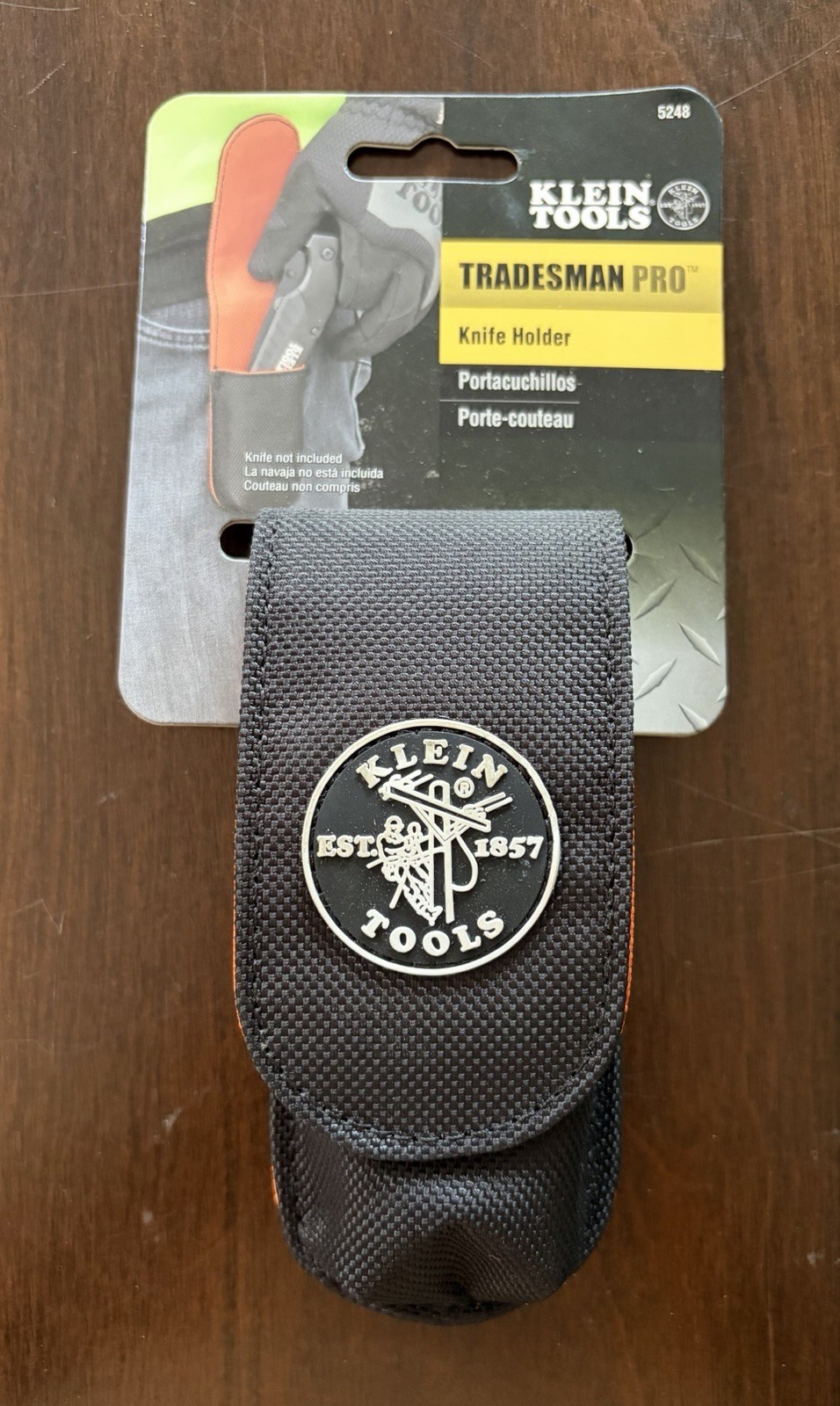 New Klein Tools 5248 Tradesman Pro Knife Holder Black Ballistic Weave