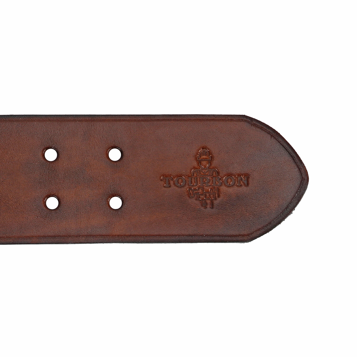 TOURBON Leather Tool Carrying Work Belt 2in Wide Rig Belt Double Roller Buckle