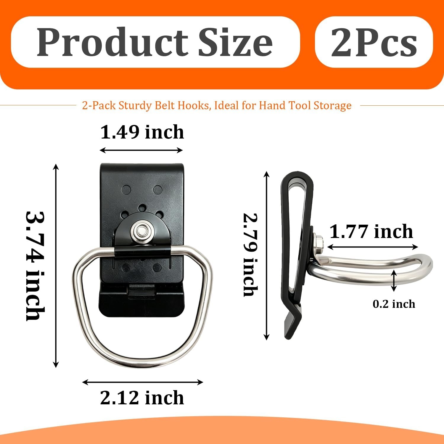 2PCS Hammer Holder Loop Tool Belt Holster Holds Hammers Rock Heammer Hatchet,