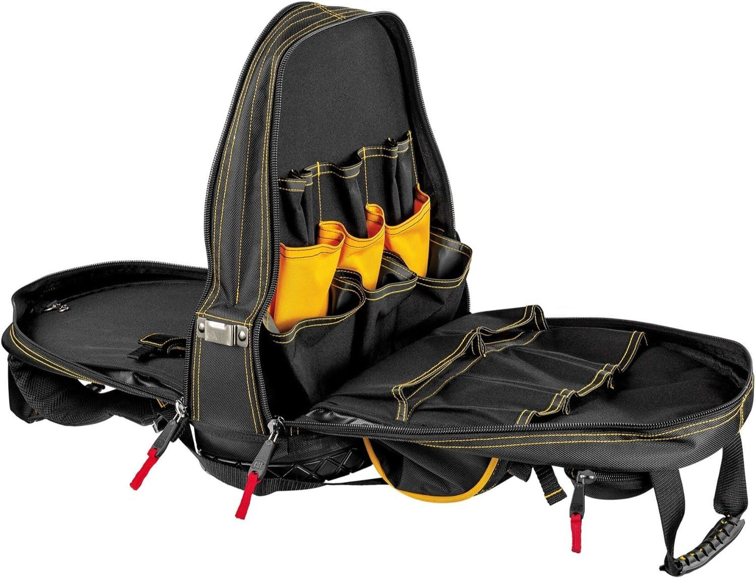 Caterpillar Cat 18″ Pro Tool Backpack, Black 18 in. with 29 Pockets,