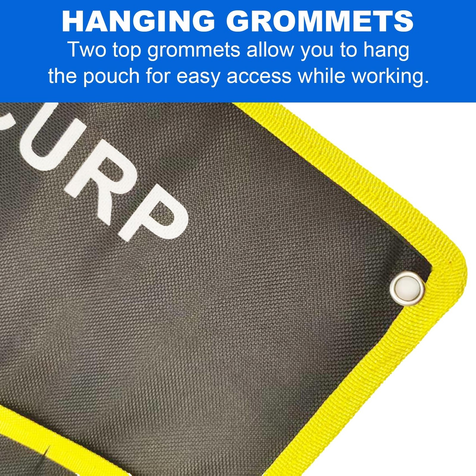 13 SAE Pockets Wrench Roll Up Pouch, Tool Roll Organizer, Portable Wrench Sto…