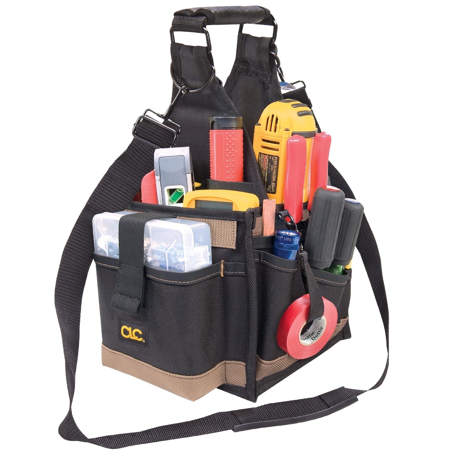 25 Pocket Electrical & Maintenance Tool Carrier – Custom Leather Tool Organizer