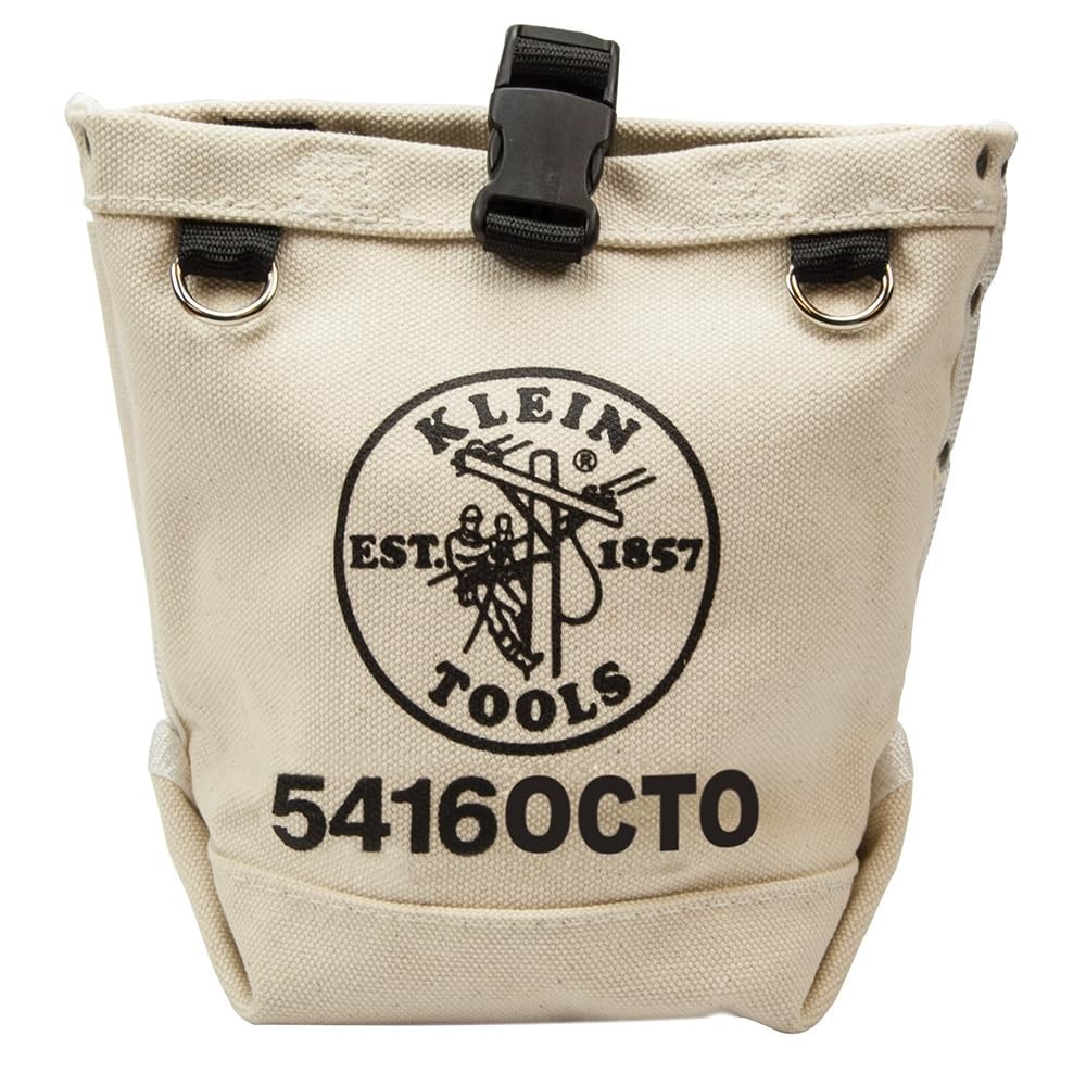 Klein Tools 5416OCTO Tool Bag, Bull-Pin and Bolt Pouch, No. 4 Canvas white