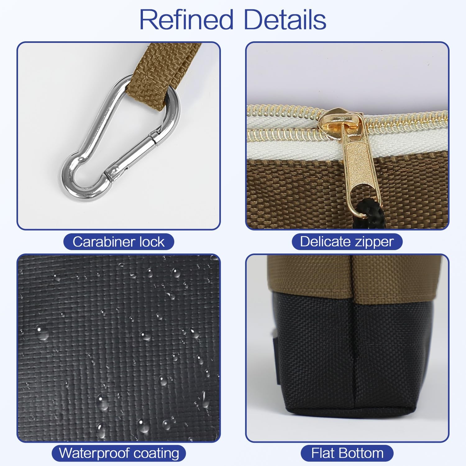 Tool Pouches with Zipper, Water Resistant Small Tool Bags, 1680D Oxford Utili…