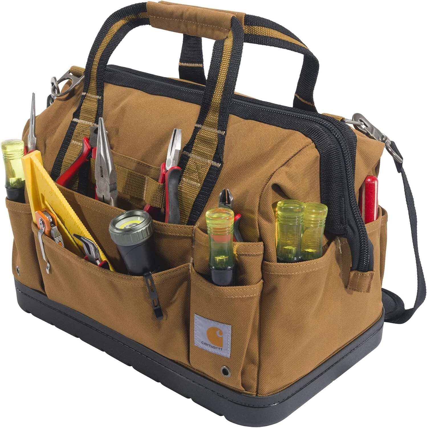 Rugged Legacy Tool Bag 2.0 – 16″, Molded Base, with 35 Pockets for Efficiency