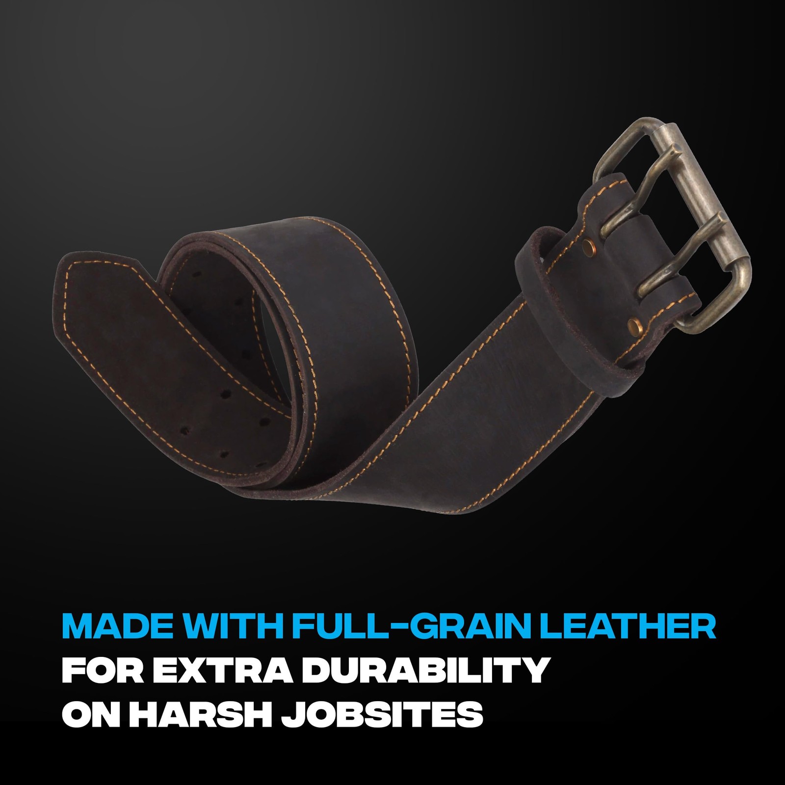 2 Inch Leather Tool Belt – Oil Tanned Full Grain Leather – Perimeter Stitched…