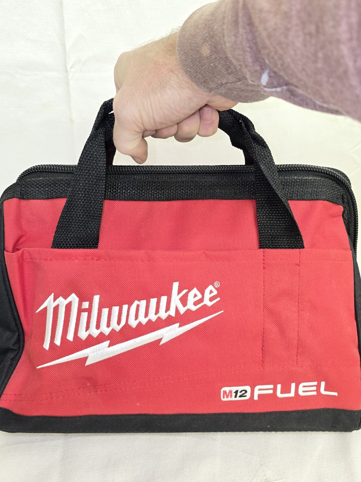 MILWAUKEE FUEL M12 POWER CANVAS TOOL BAG HEAVY DUTY CONTRACTORS FOR DRILL IMPACT