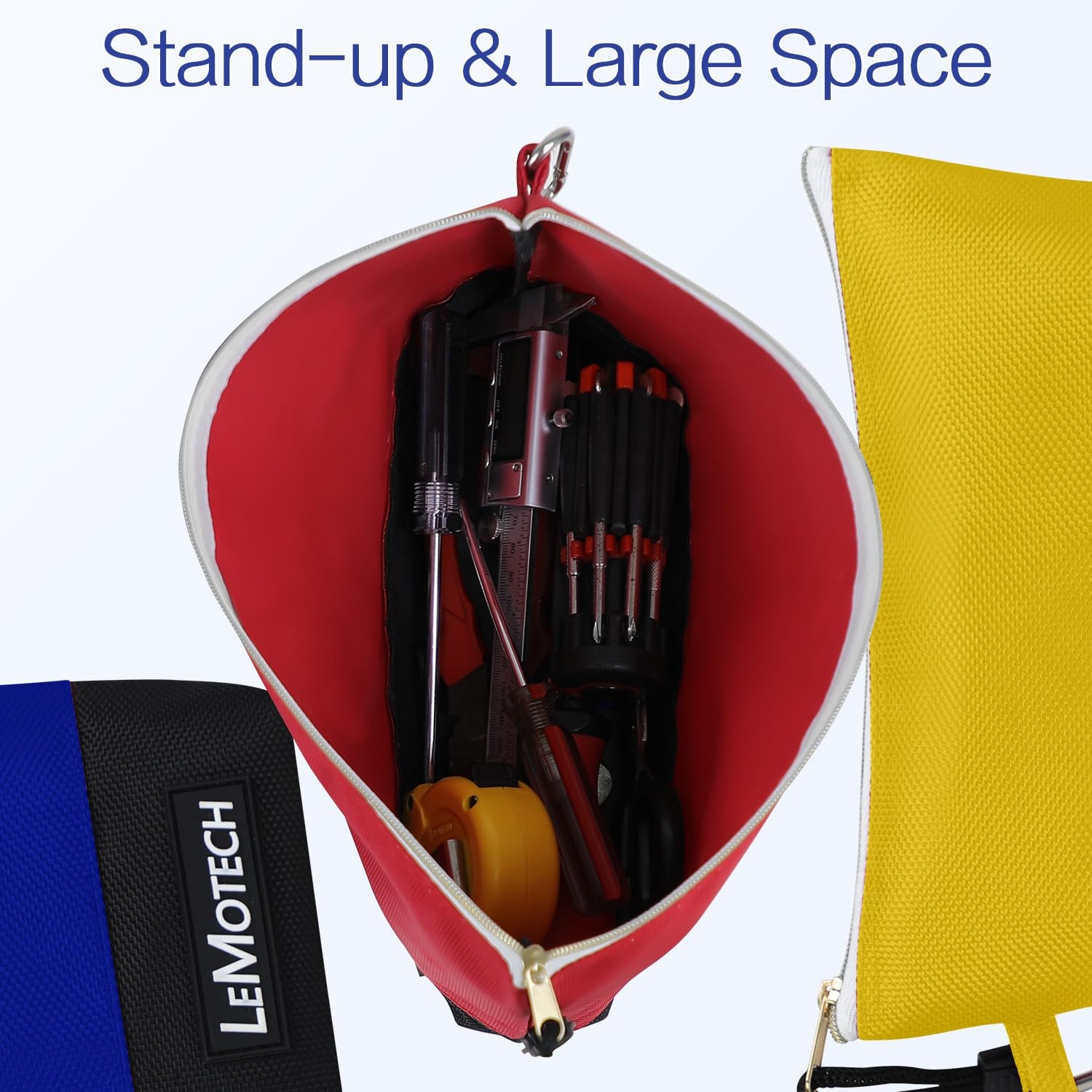 Tool Pouches with Zipper, Water Resistant Small Tool Bags, 1680D Oxford Utili…
