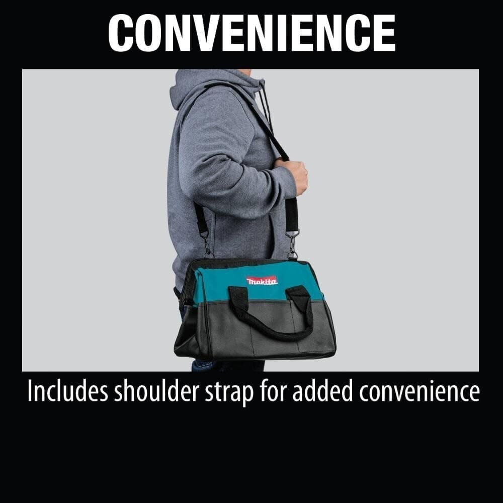 NEW GENUINE Makita 14″ x 8″ x 10″ Contractor Tool Bag 831253-8 industrial fabric