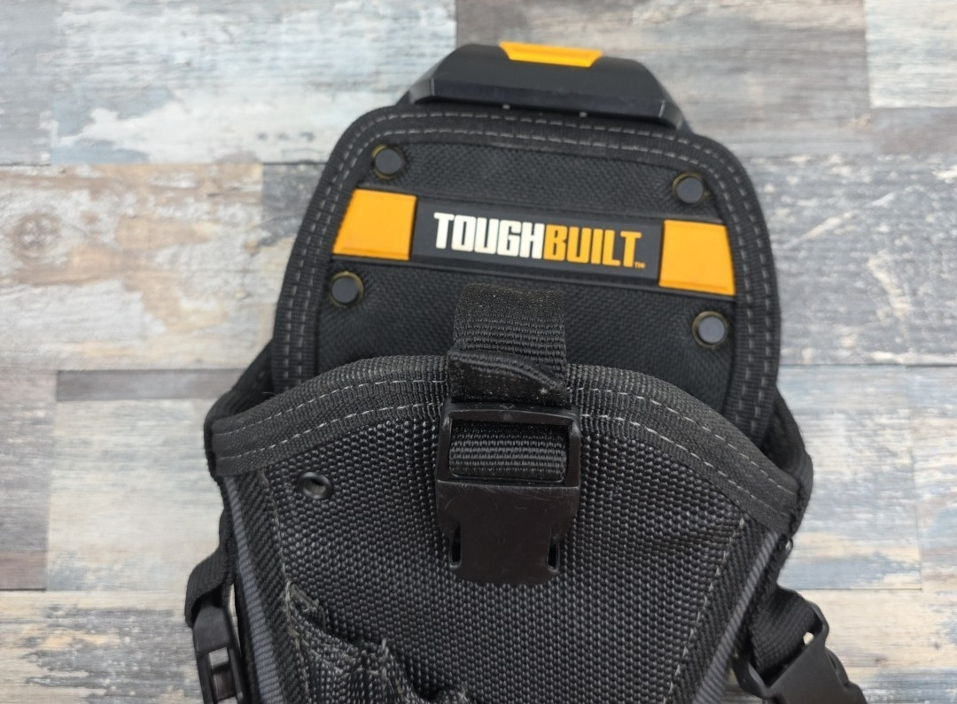 ToughBuilt ClipTech Drill Tool Holster Adjustable Black Nylon With Battery Pouch