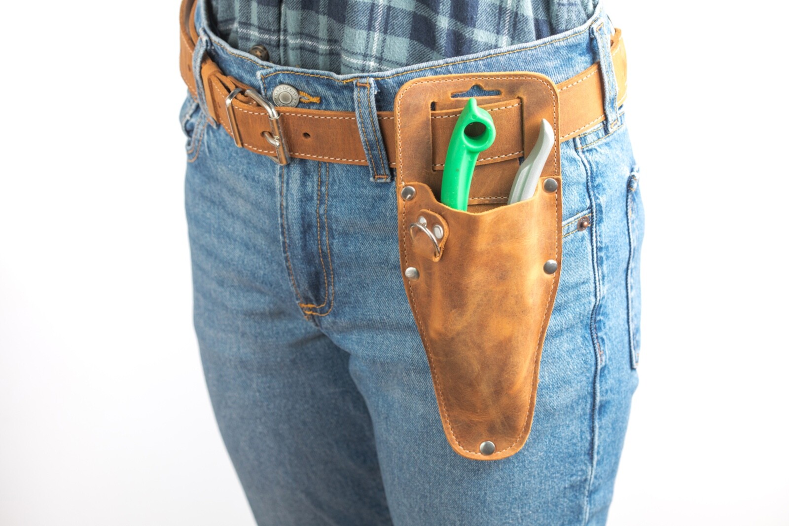 Leather Pruner Sheath, Tool Pouch for Pruning Shears, Full Grain Leather. LERO
