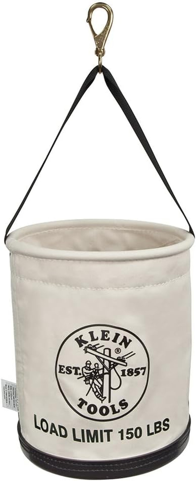 Durable 5109SLR Canvas Tool Bucket with Drain Holes, 150-Pound Capacity