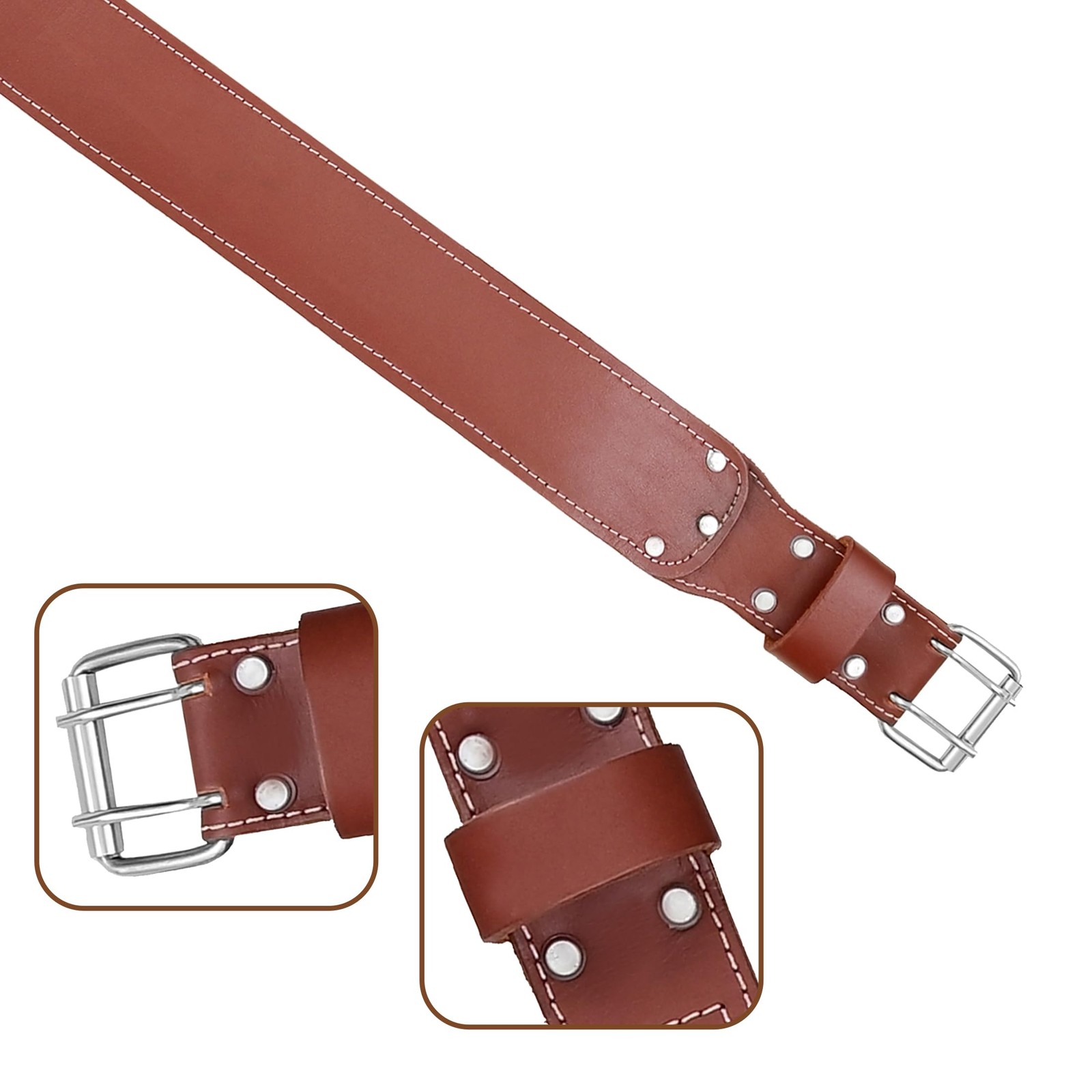 Mens Grain Leather Tool Belt 3 Inch Multipurpose Padded 3449 Inch