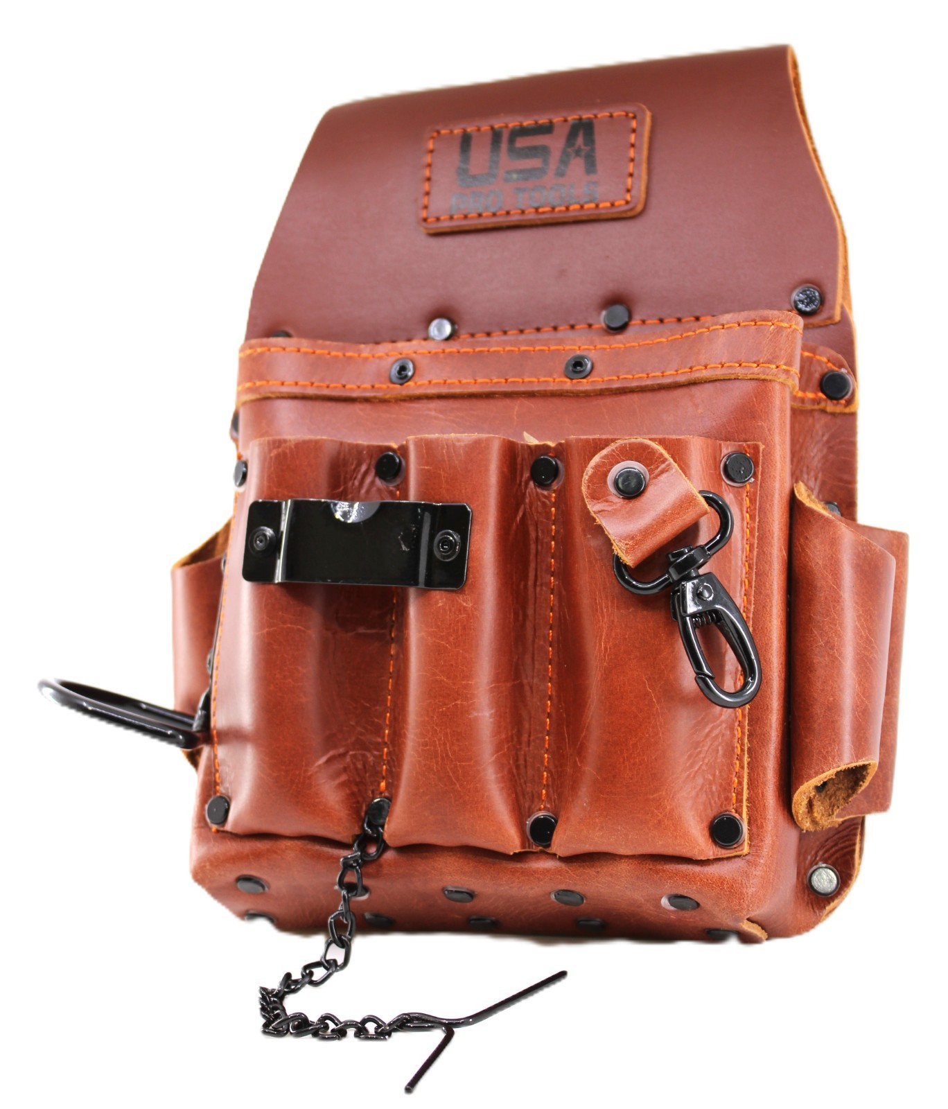 Heavy Duty Grain Leather Tool Pouch Set carpenter, Electrician, Belt & Hooks