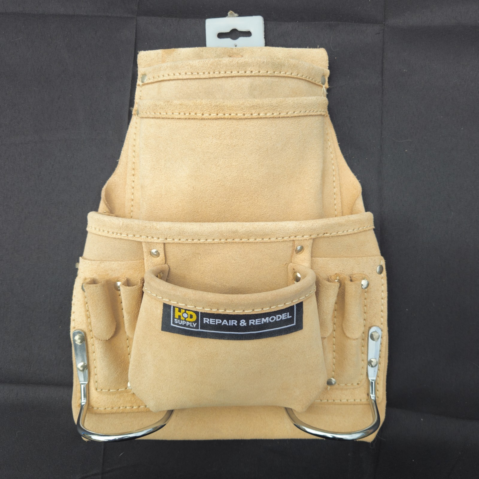 HDX Leather 10 Pocket Pro Carpenter Electrician Tool Pouch Work Rig NWOT