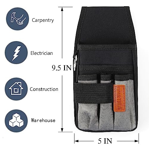 Small Tool Pouch with Belt Clip,Tool Belt Pouches,Electrician Tool 5 IN