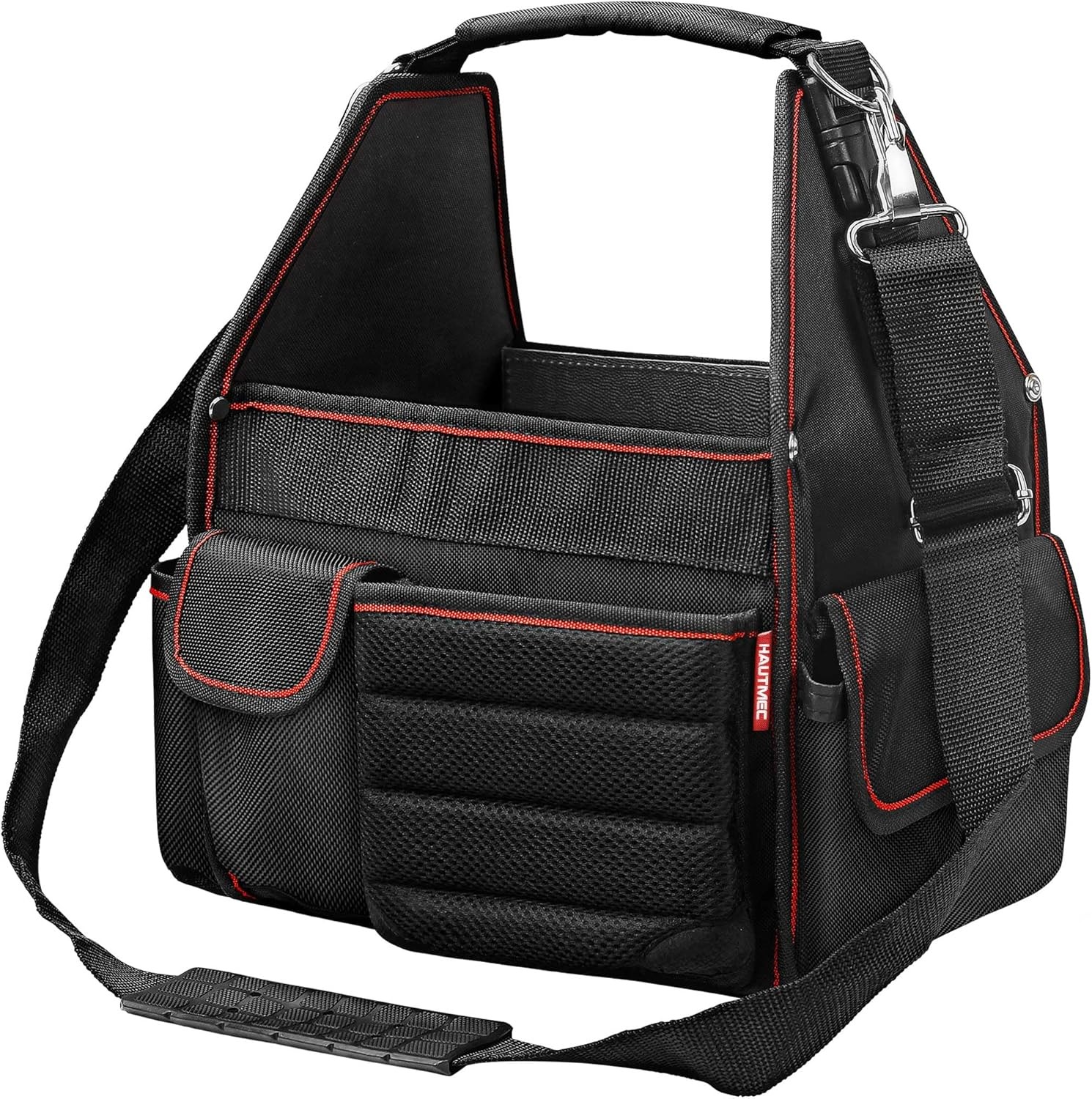 Tool Tote Electrician Tool Bag 18-Pockets Open Top Tool Bag W/ Removable