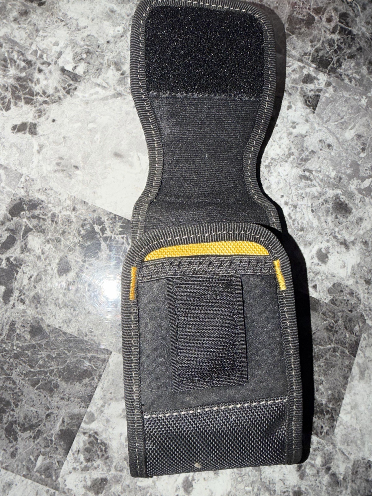 DEWALT Small Polyester Tool Pouch w/ Belt Clip, Black/Yellow