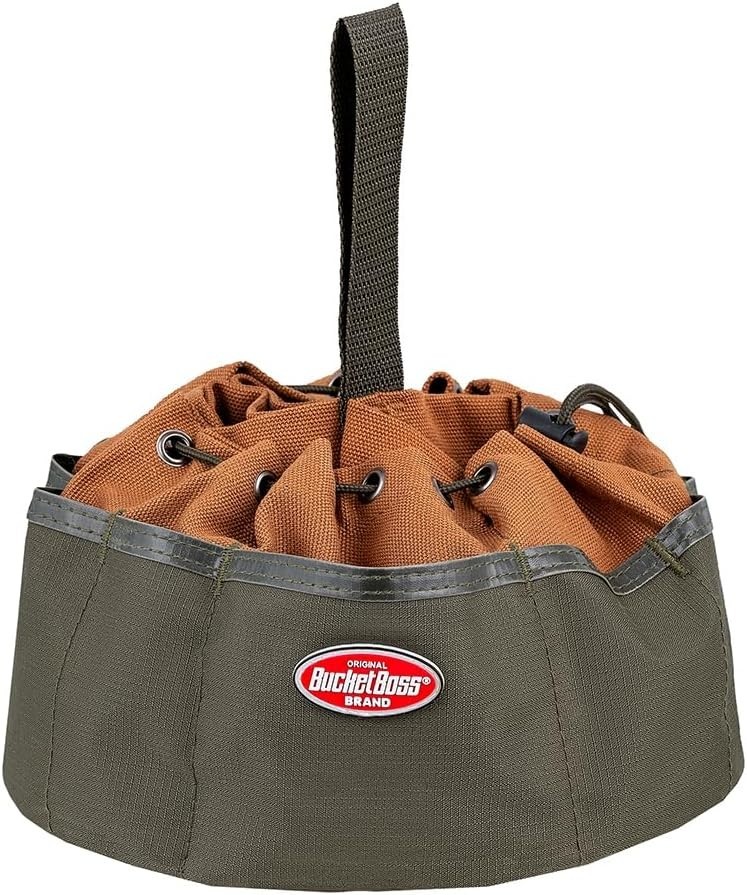 19-Pocket Canvas Organizer Parachute Bag in Brown for Tools & Small Parts
