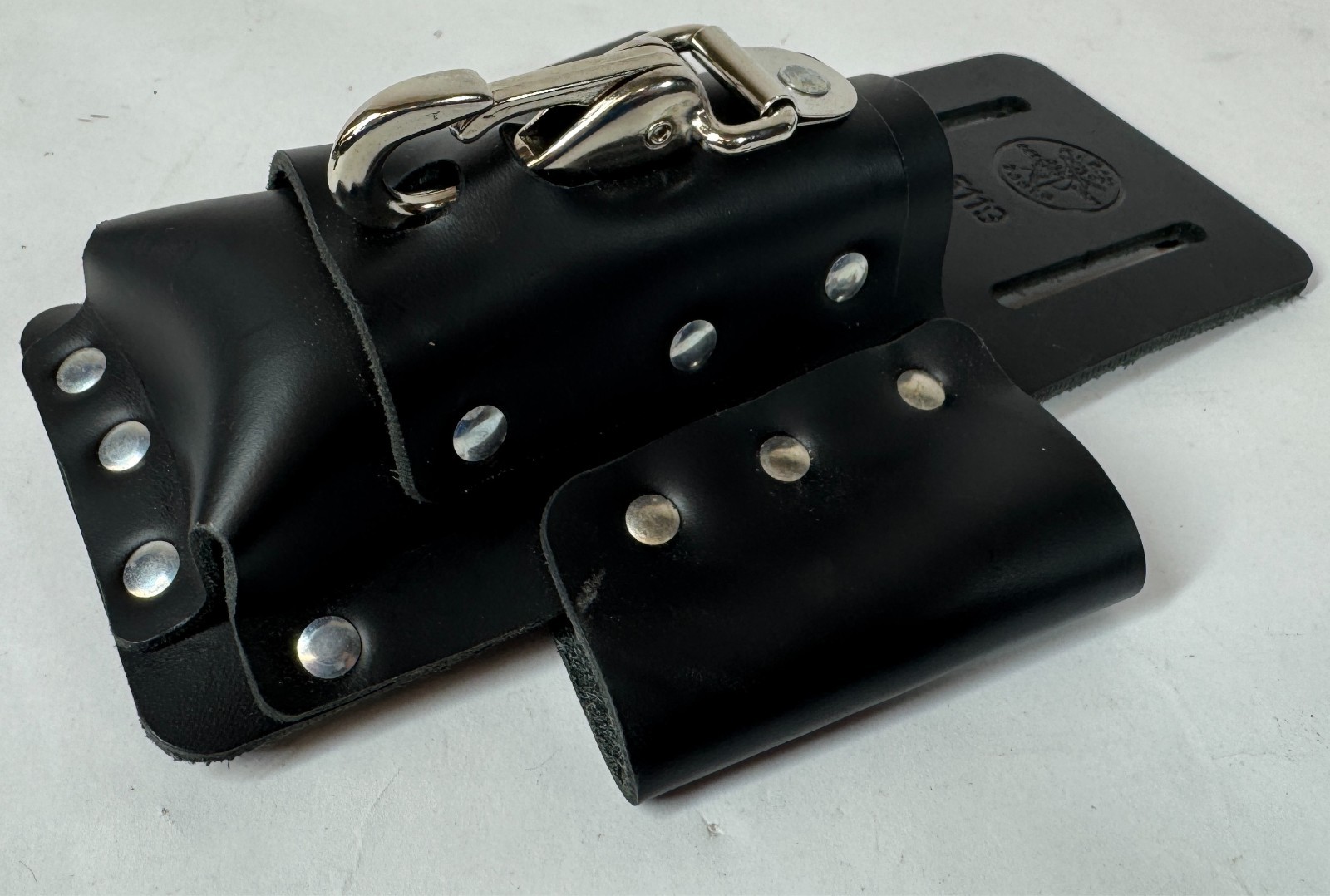 Klein Tools 5119 4 Pocket Tool Pouch 6.5” x 8.5” Black Leather Belt Utility
