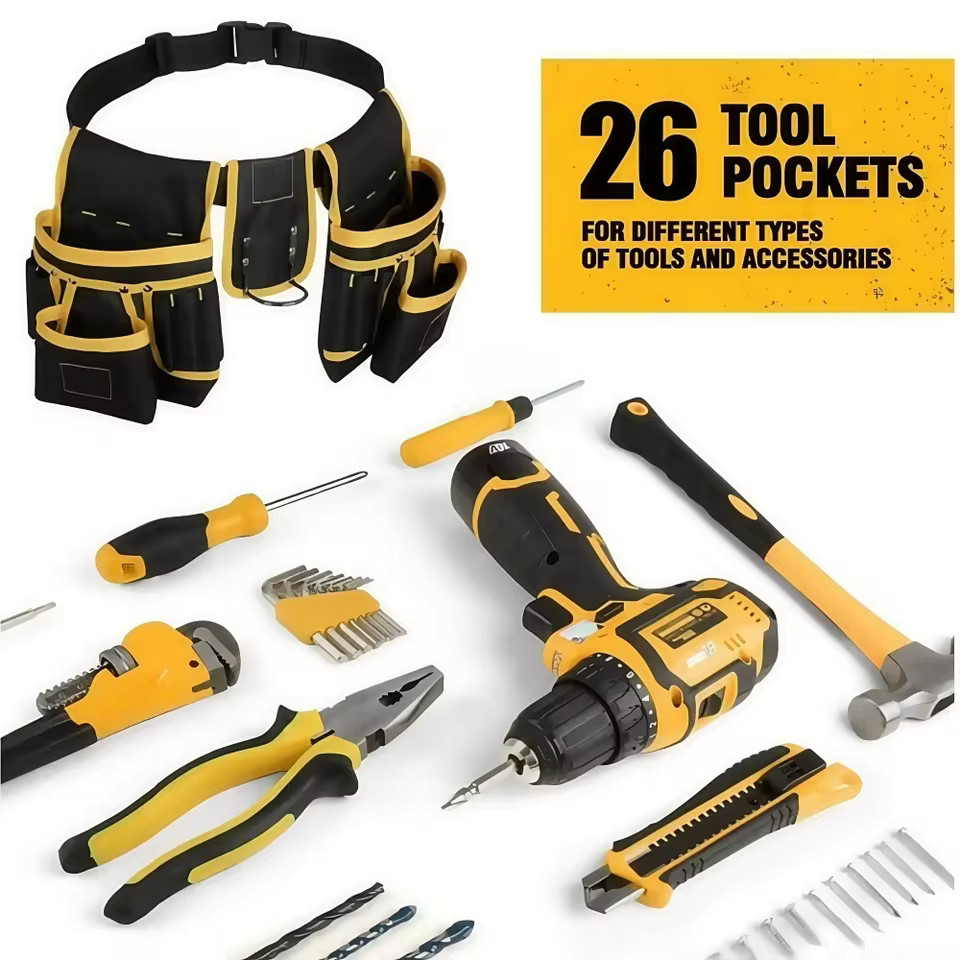 ToughBuilt Multifunctional Tool Belt – Electrician Waist Pouch Organizer
