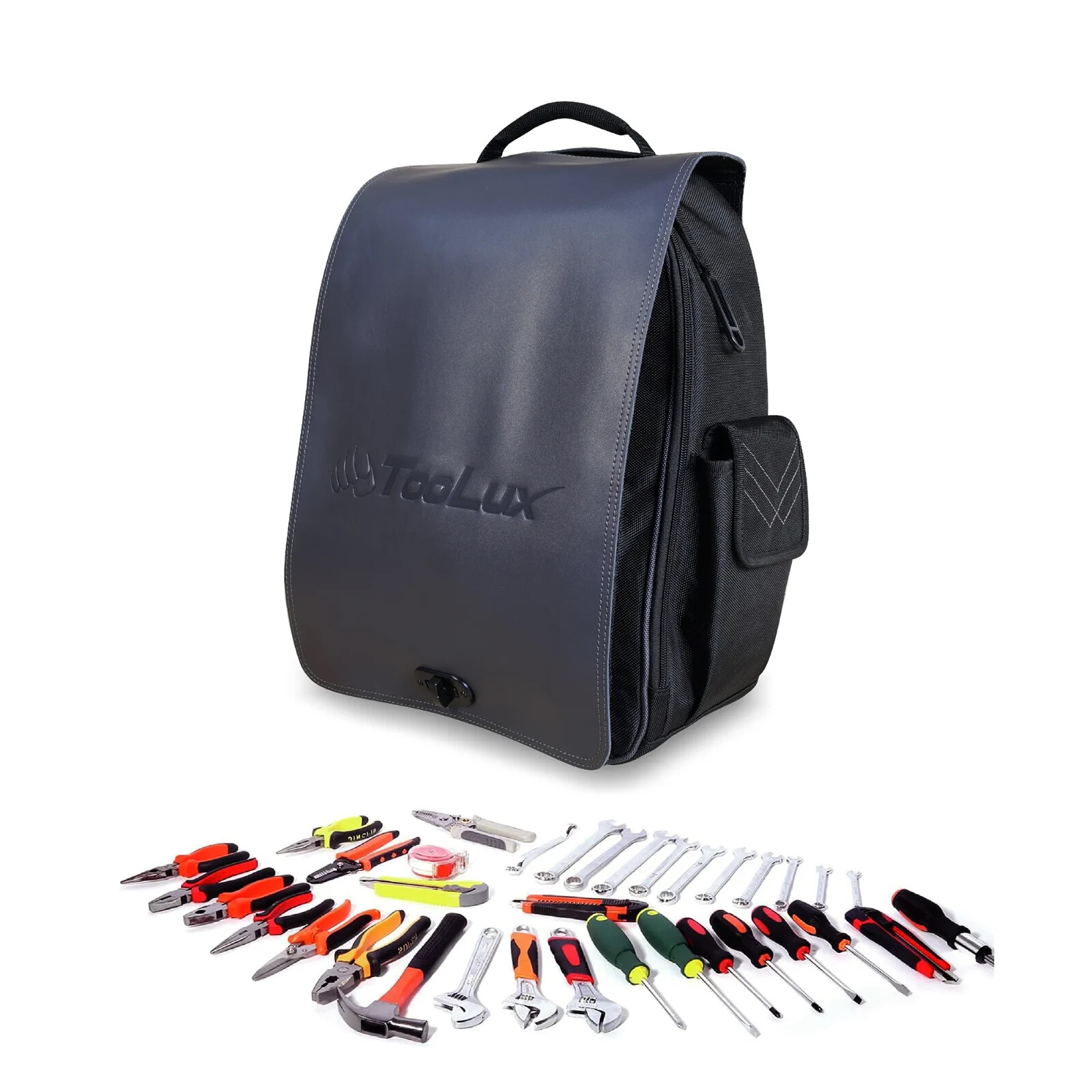 Toolux Mechanical Backpack with removable leather flap