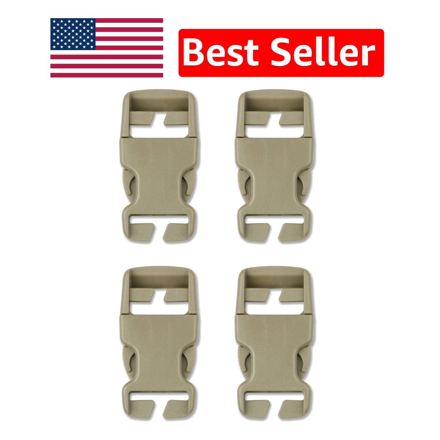 4 Pack of Durable Plastic Buckles – Quick & Reliable No-Sew Repair for Bags