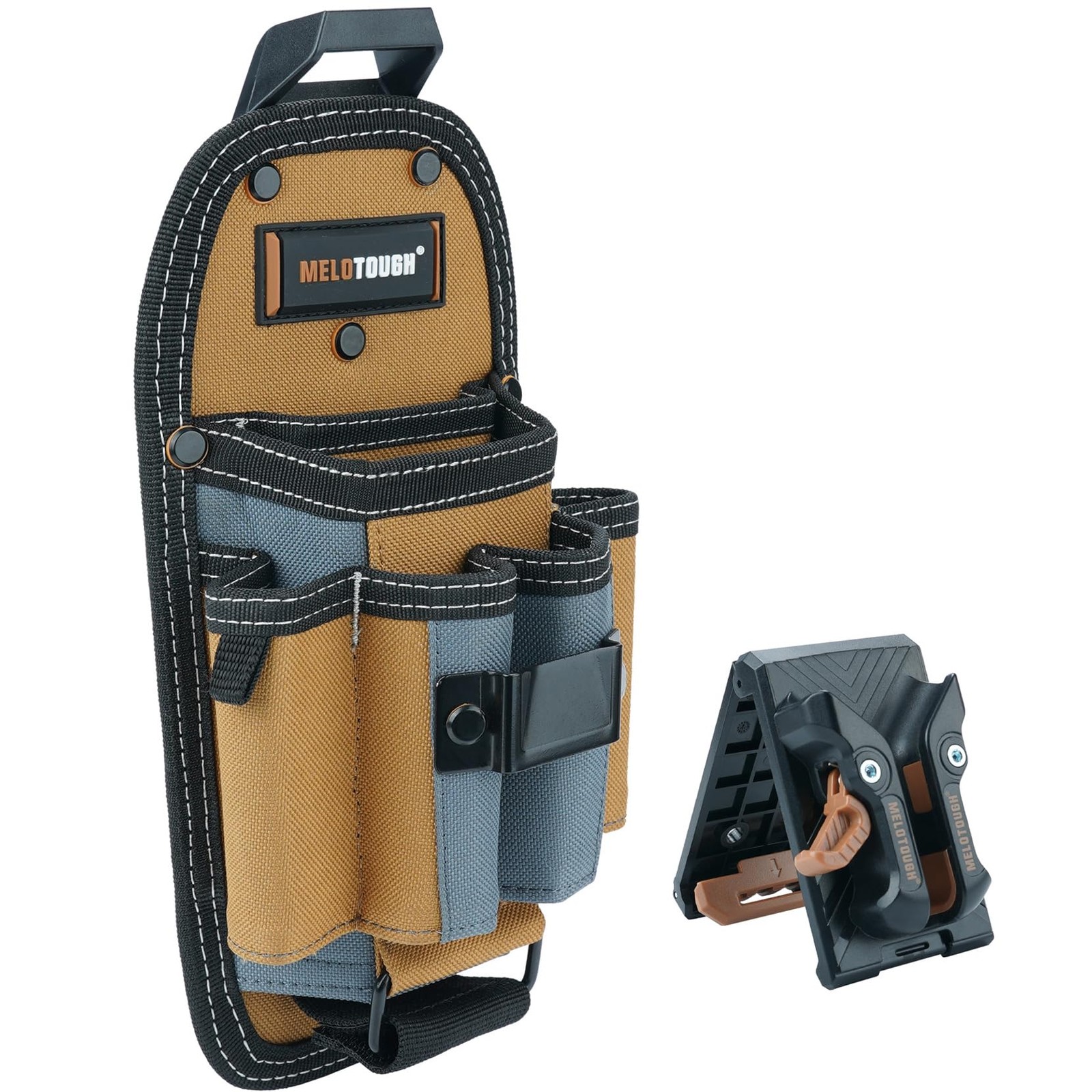 Melotough 7-Pocket Technician Pouch-Small Tool Belt Pouch Belt Clipclip On