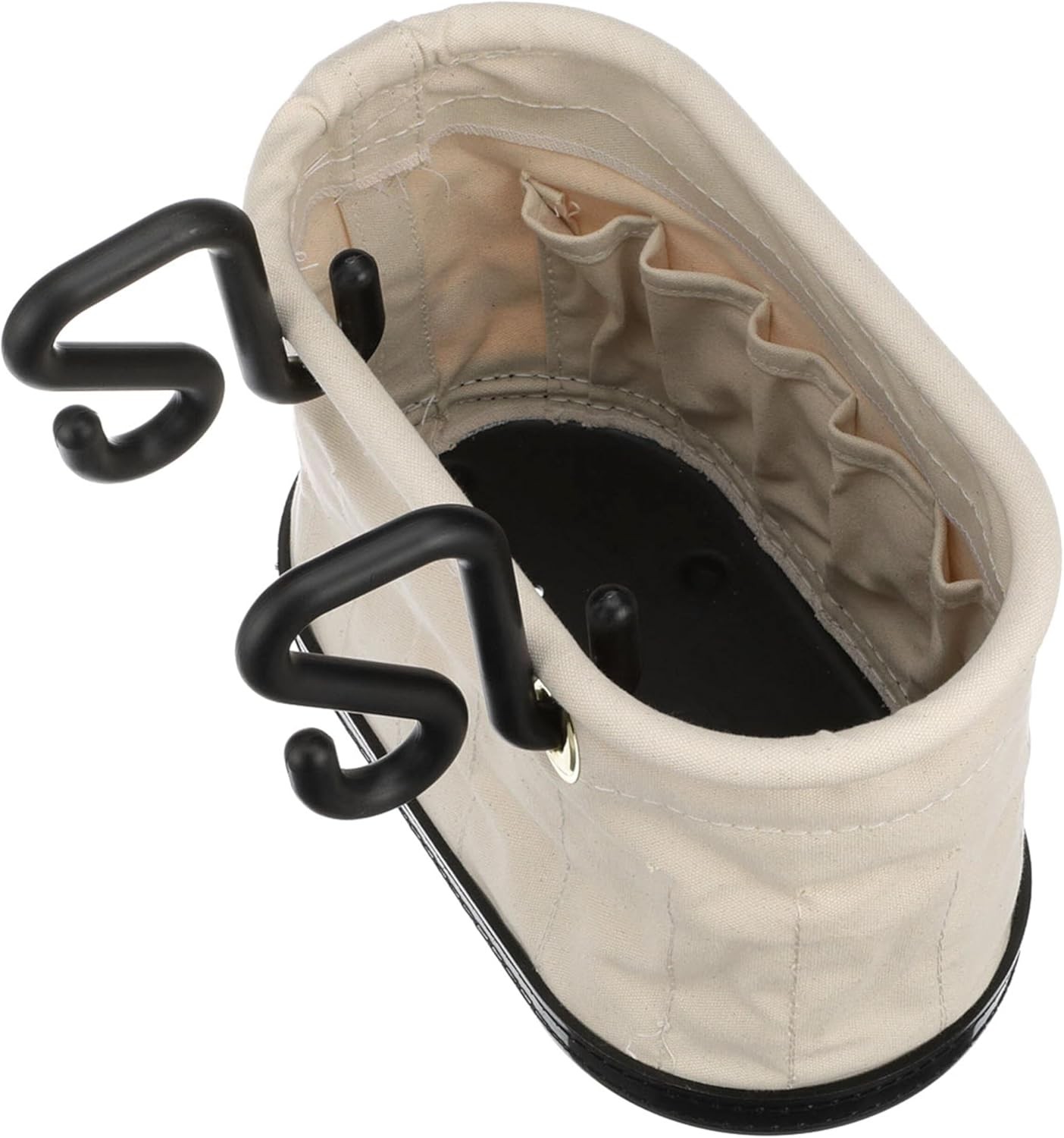 Aerial Oval Canvas Tool Bucket with 15 Pockets & Black Polypropylene Bottom