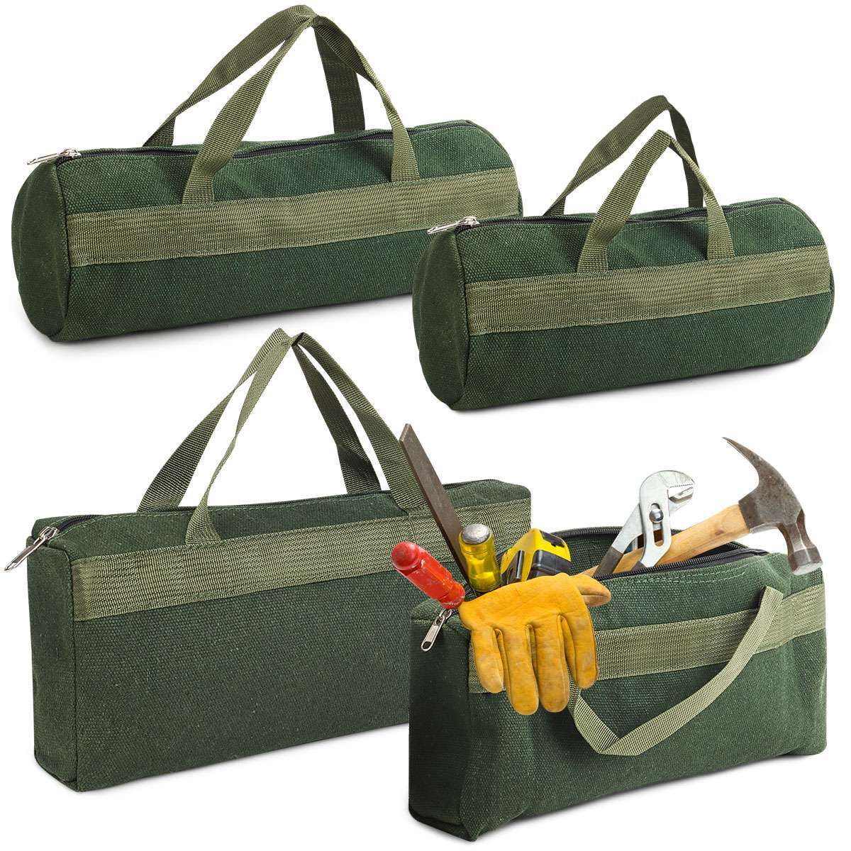 Heavy Duty Canvas Tool Bag Carry Tote Storage Work Utility Mechanics Waterproof