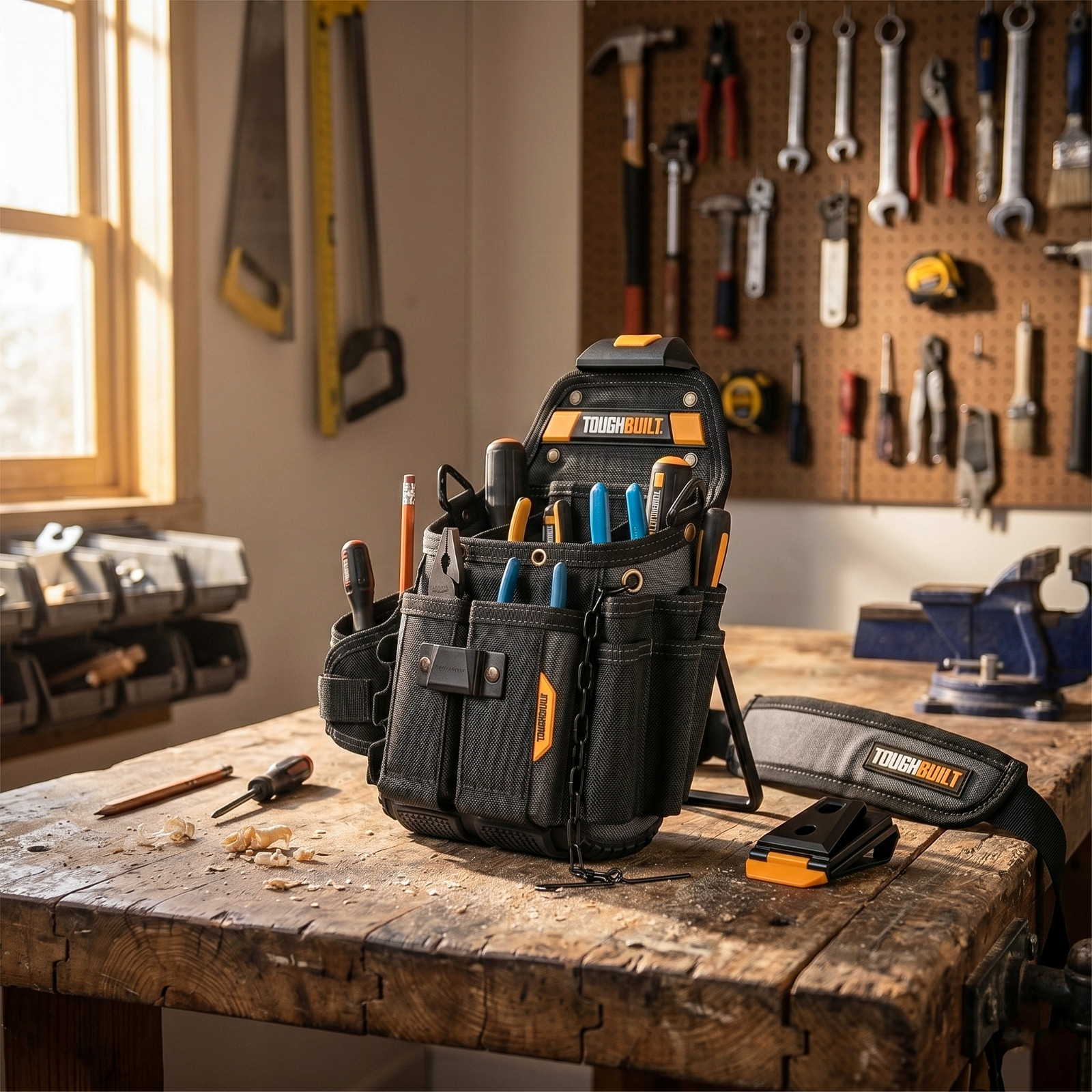 TOUGHBUILT TB-CT-114 Journeyman Electrician Pouch 21 Pockets w/ Shoulder Strap