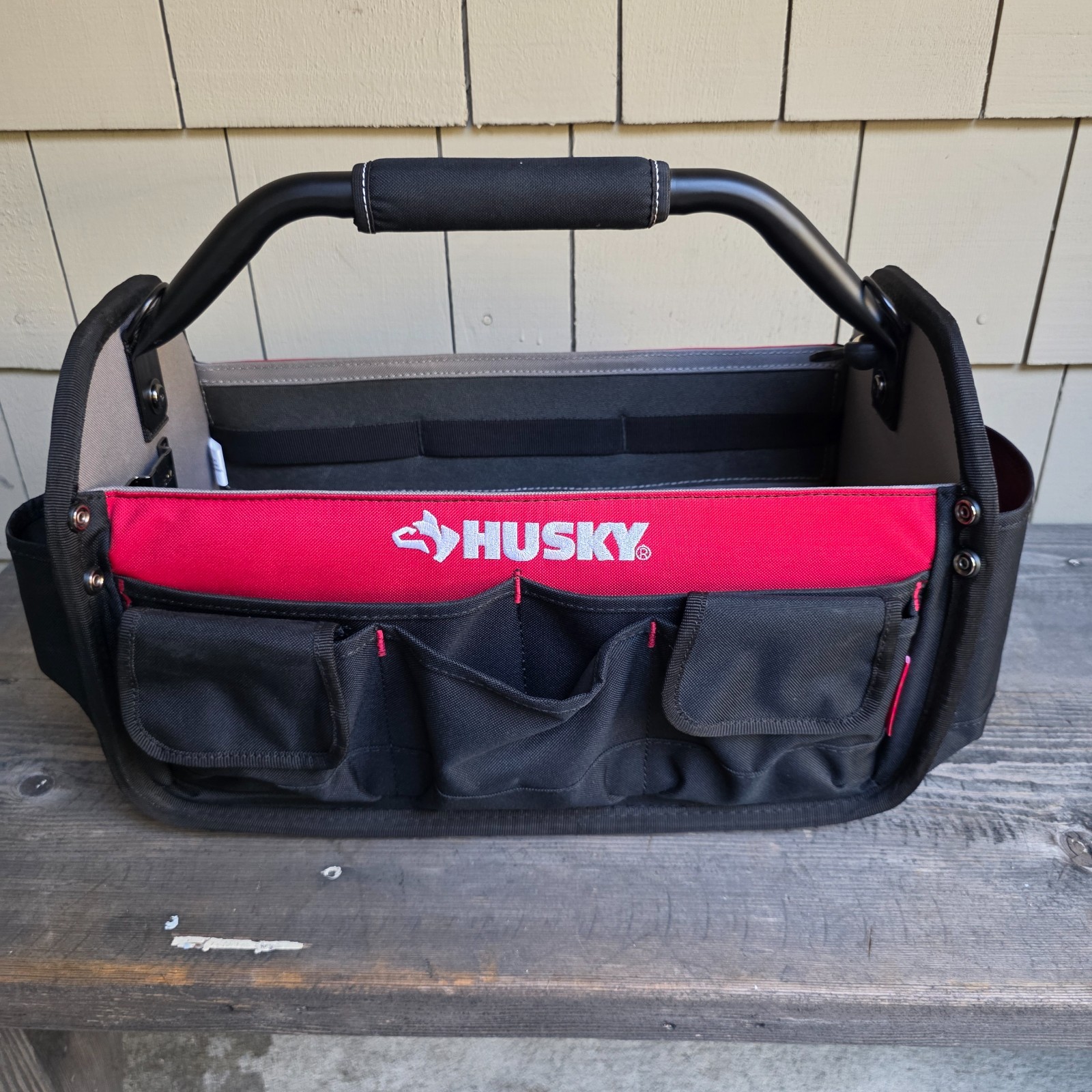 Husky 17in 18 Pocket Open Top Tool Bag