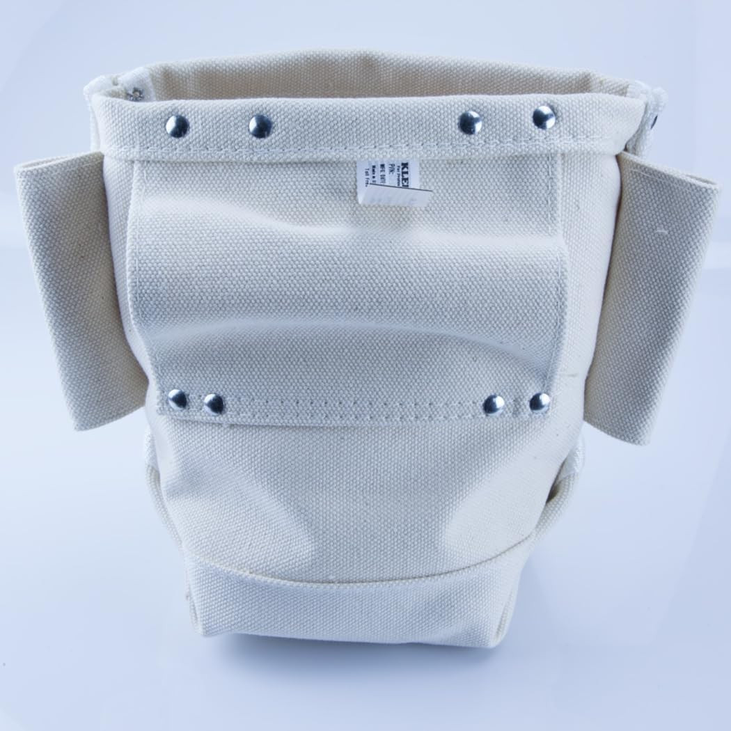 Klein Tools 5416T Tool Bag, Bull-Pin and Bolt Pouch, No. 4 Canvas with Tunnel
