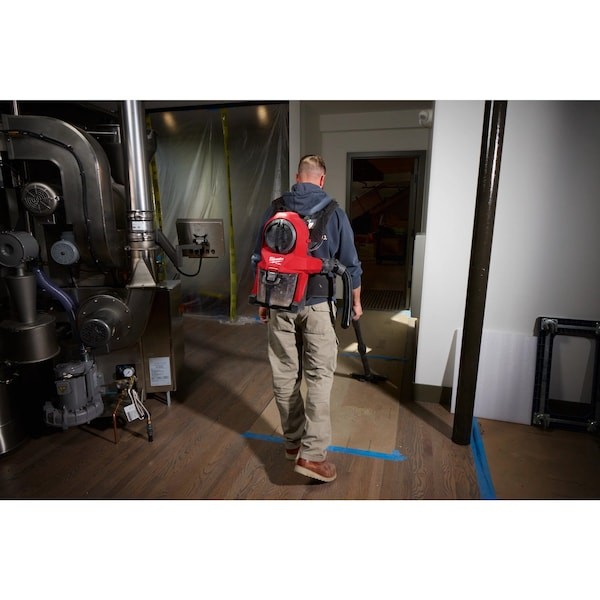 Milwaukee Tool 0895-20 Backpack Vacuum, 18 In H, 16 Lb