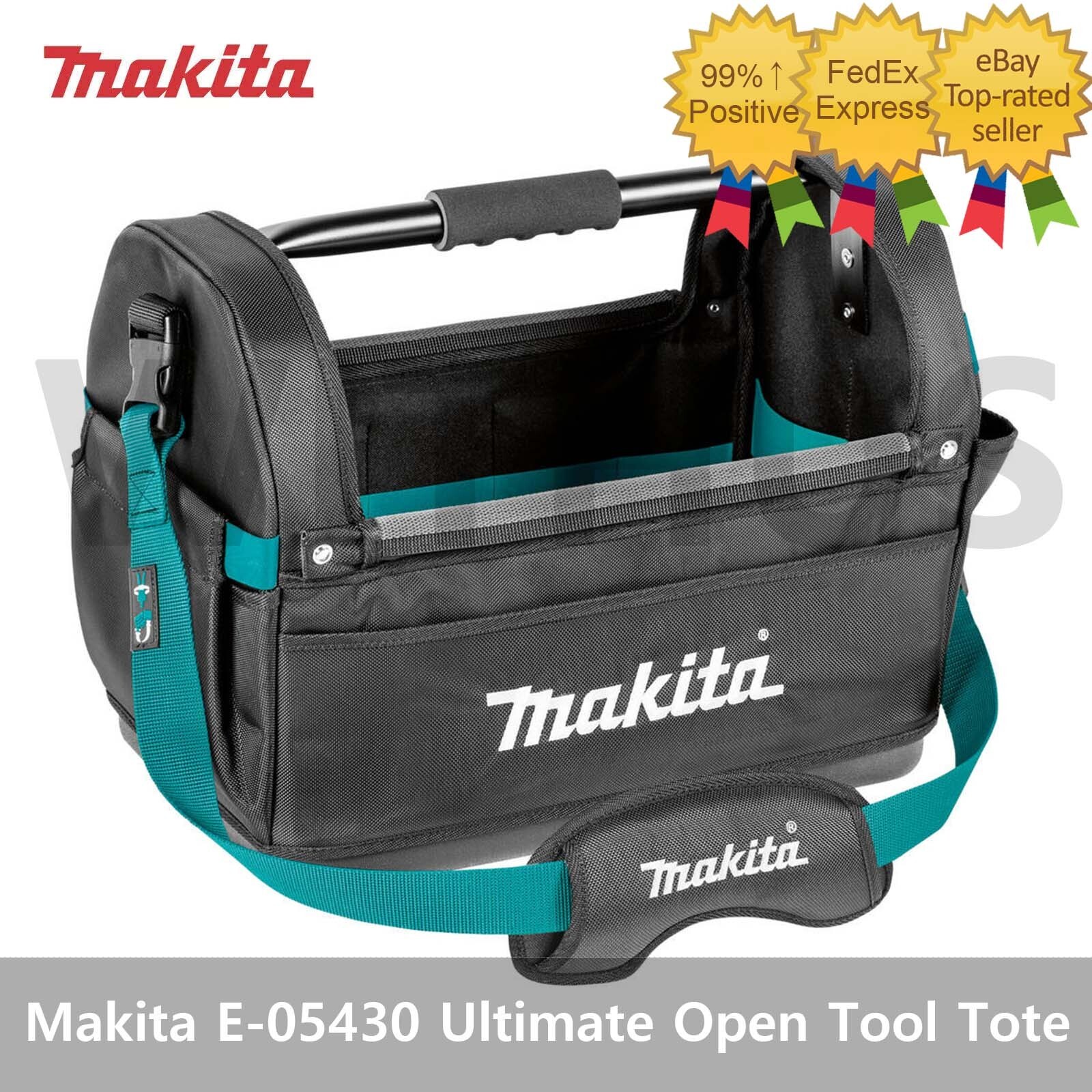 Makita E-05430 Ultimate Open Tool Tote 29.7L Power Tool Bag Toolbag with Strap