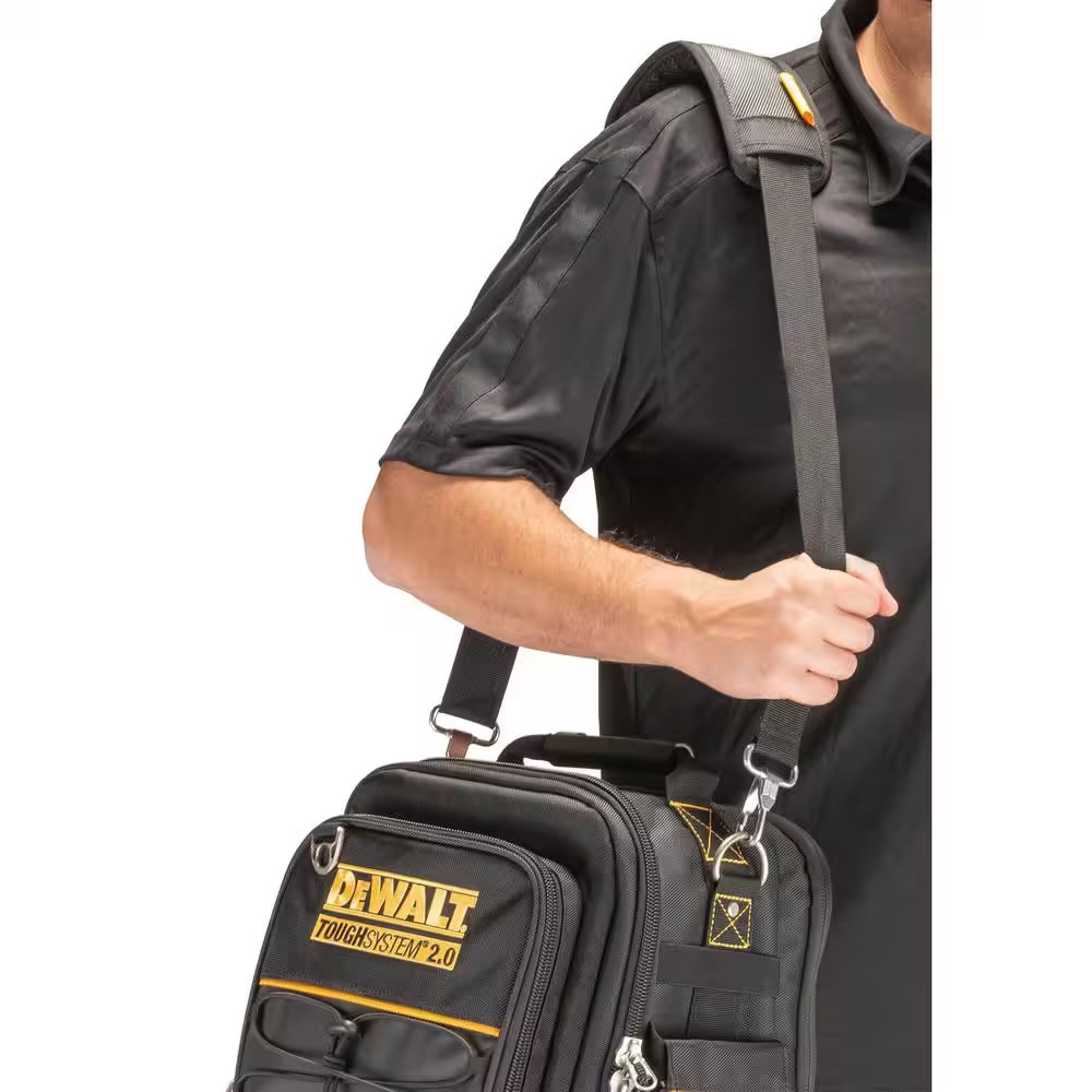 DEWALT TOUGHSYSTEM 2.0 Compact Tool Bag, 11 in., 25 Pockets, Modular, Black