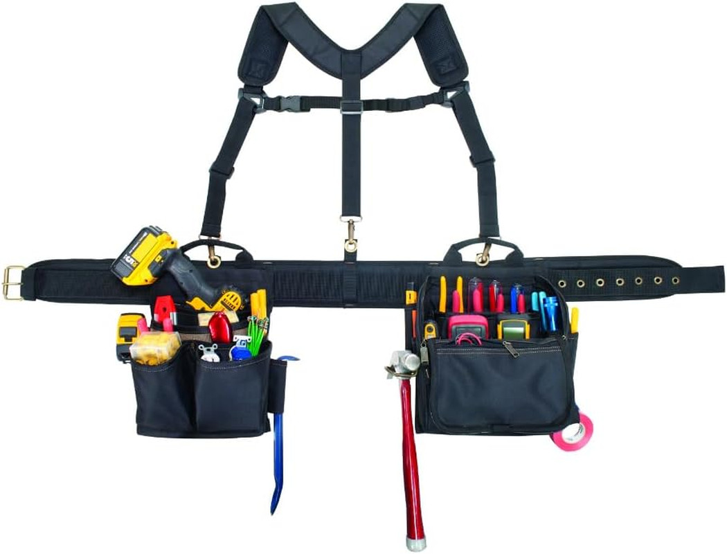 CLC Custom Leathercraft 1608 Electrician’S Comfort Lift Combo Tool Belt, 28 Pock