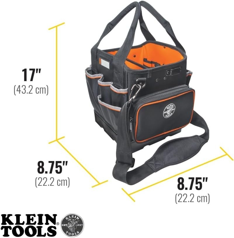 Pro Tool Tote Organizer 10-Inch 40 Pockets Durable Ballistic Weave Padded Strap