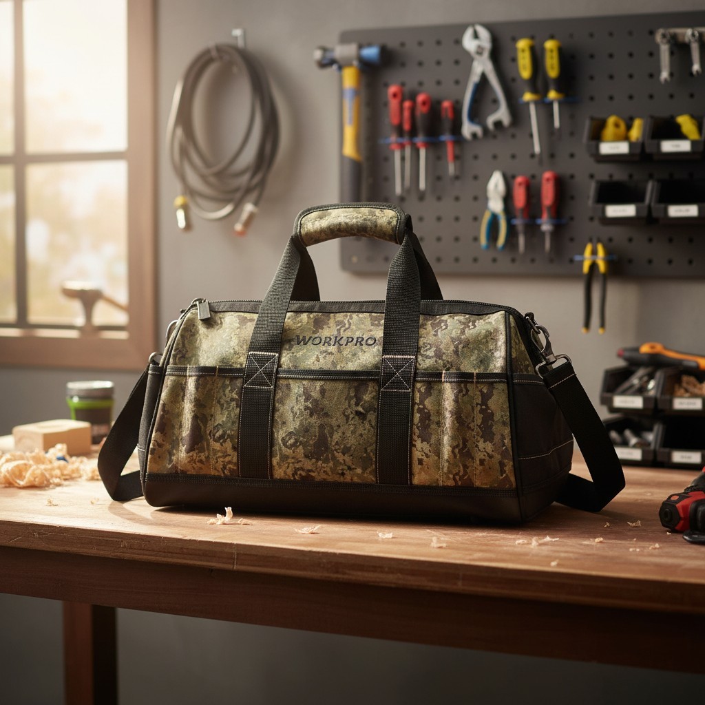 Adjustable Shoulder Strap Tool Bag with Waterproof Design and 33 lbs Capacity