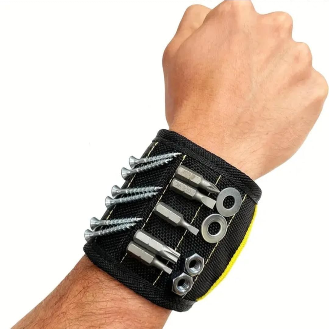 Universal Magnetic Wristband Tool Holder – Organize Screws & Nails Effortlessly
