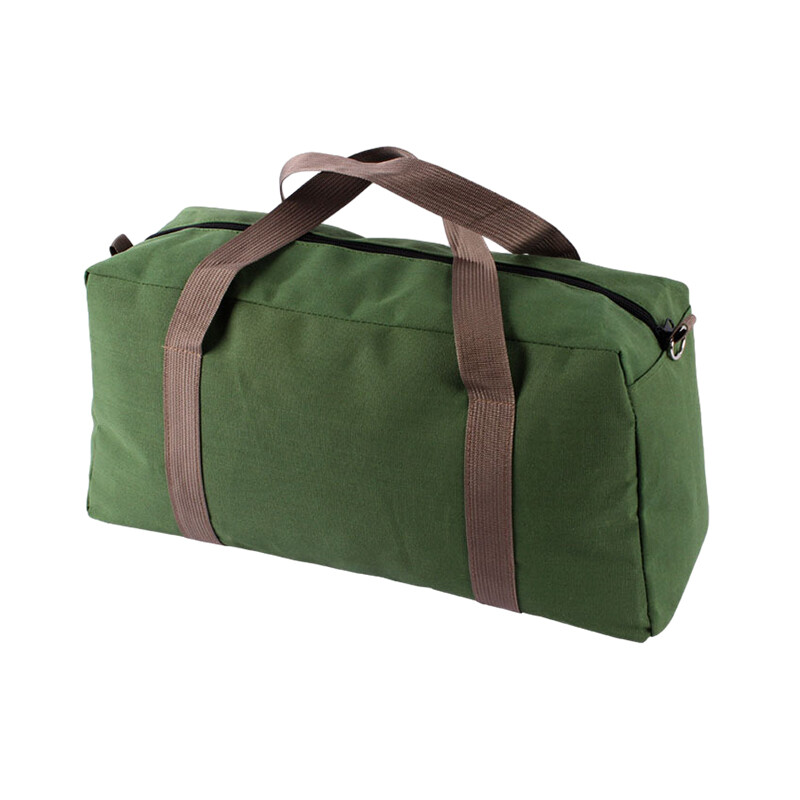 Large Capacity Canvas Tools Bag Heavy Duty Wide Mouth Tool Storage Shoulder Bag.