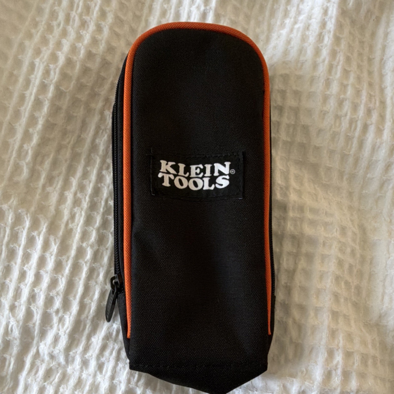 Klein Tools Zippered Tool Pouch Black with Orange Trim Single Item Organizer