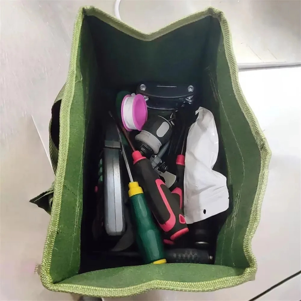 High Strength Handheld Tool Bag Portable Canvas Garden Storage Bag Lightweight D