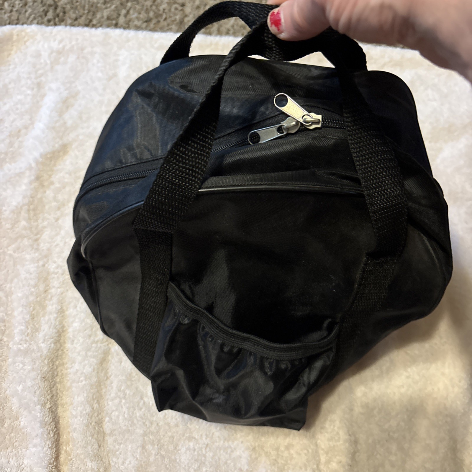 Pre-O Medium Black Tool Bag W/ Zipper Handles/Pockets/ Multipurpose/Lightweight