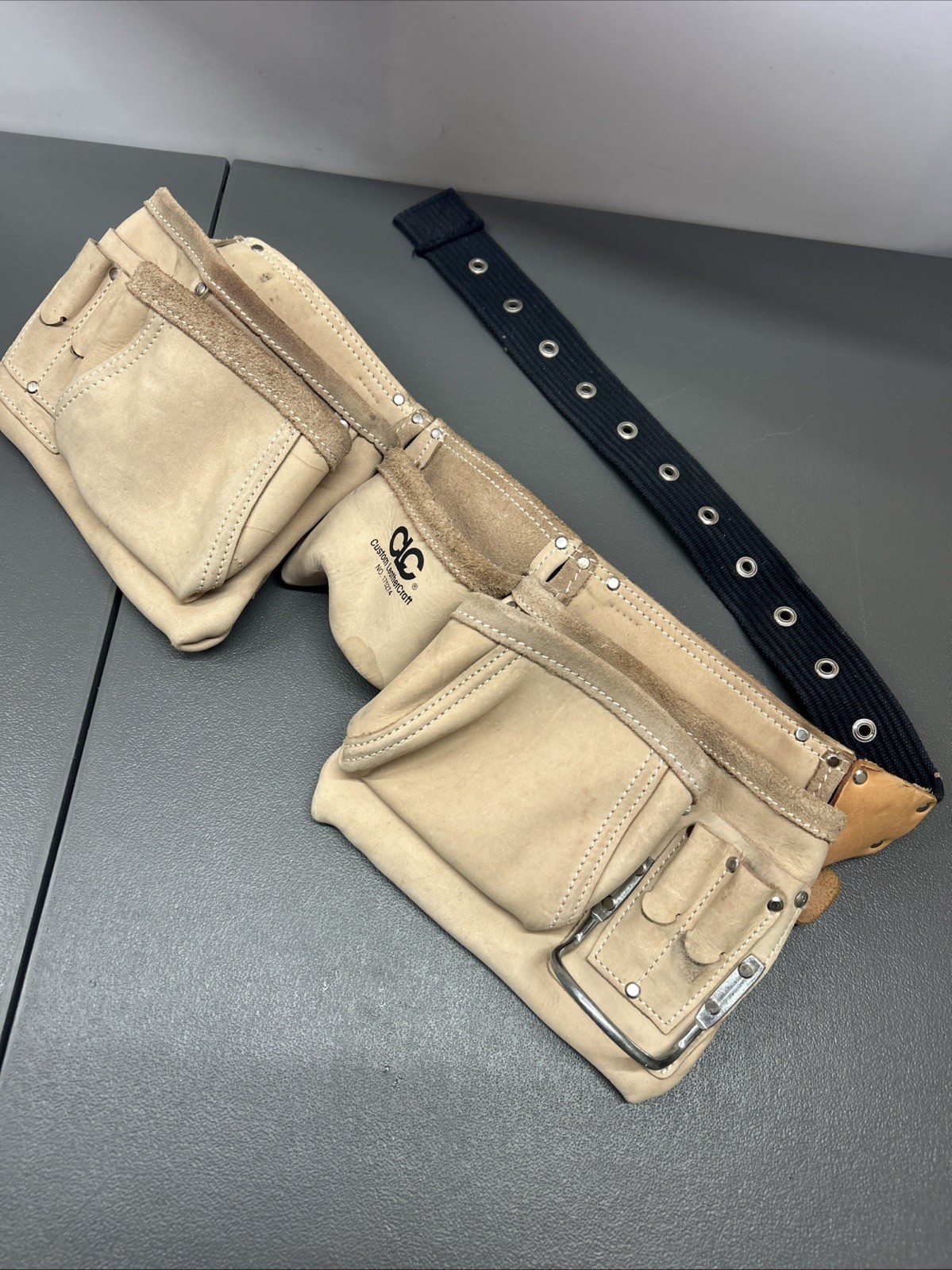 CLC Custom Leather Craft #175274 Suede Adjustable Tool Belt Made In USA
