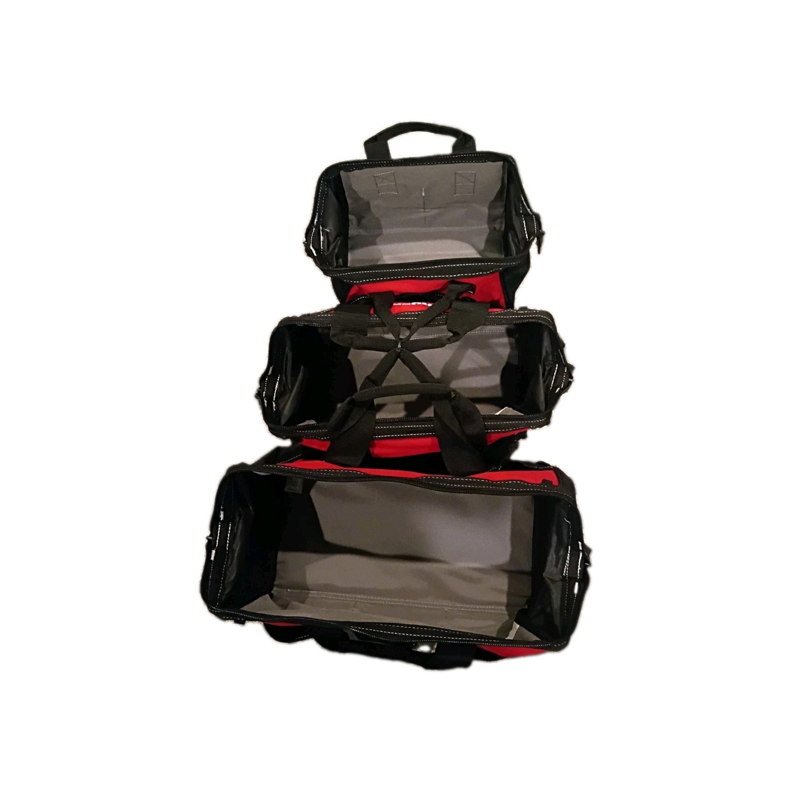 Husky 3-Piece Tool Bag Set 18″ 14″ 12″ Multi-Pocket Heavy Duty Tote